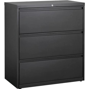 Hirsh 36 W 3-Drawer Lateral File Cabinet (Black)