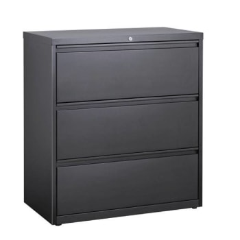 Image for Hirsh 36 W 3-Drawer Lateral File Cabinet (Charcoal) from HD Supply