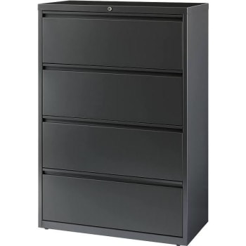 Image for Hirsh 36 W 4-Drawer Lateral File Cabinet (Black) from HD Supply