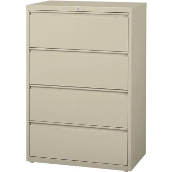 Image for Hirsh Hl8000 Putty 36 Wide 4-Drawer Lateral File Cabinet from HD Supply