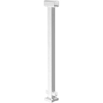 Peak 2 In. X 42 In. White Aluminum Deck Railing Mid Post