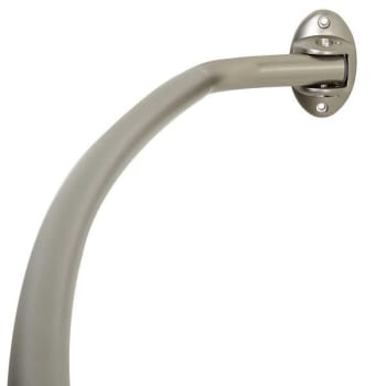 Image for Seasons Adjustable Curved Shower Rod W/ Exposed Mount Bracket (Brushed Nickel) from HD Supply
