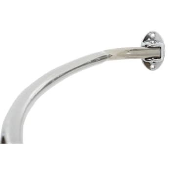 Image for Seasons Adjustable Curved Shower Rod w/ Exposed Mount Bracket (Polished Chrome) from HD Supply