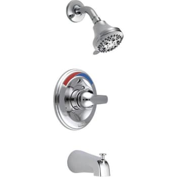 Delta 1-Handle Wall Mount Tub And Shower Faucet Trim Kit Chrome