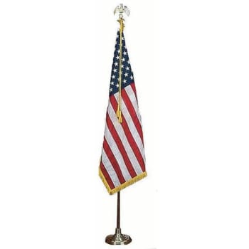 Valley Forge Flag 3 Ft.x 5 Ft. Nylon U.s. Flag Presentation Set W/ 8 Ft. Oak Pole