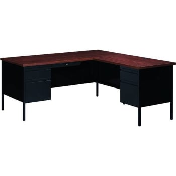 Image for Hirsh 72 In. X 66 In. Commercial Executive Desk 4-Drawer With Right Return (Black Walnut) from HD Supply