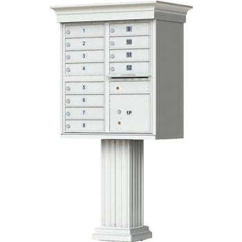 Image for Florence Mfg 12-Mailboxes 1-Locker 1-Outgoing Pedestal Mount Cluster Box from HD Supply