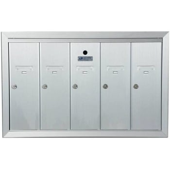 Image for Florence Mfg 1250 Vertical Series 5-Compartment Aluminum Recess-Mount Mailbox from HD Supply