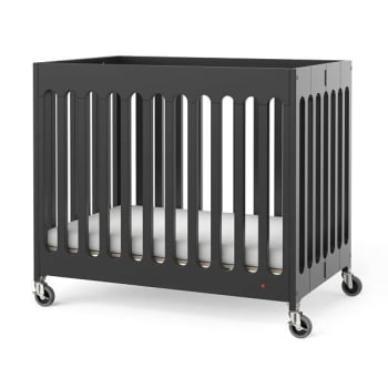 Image for Foundations Compact Boutique™ Folding Crib, Slatted Foam Mattress, Ebony from HD Supply