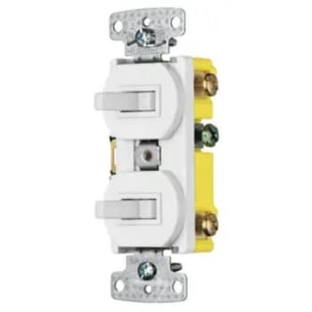 Image for Hubbell Wiring 15a Single-Pole 3-Way Regular Combo Toggle Switch (White) from HD Supply