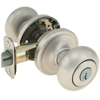 Image for Kwikset Hancock Exterior Entry Door Knob W/ Smartkey Security (Satin Nickel) from HD Supply