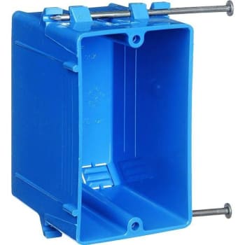 Image for Carlon 1-Gang 18 Cu. In. PVC New Work Electrical Switch And Outlet Box (Blue) from HD Supply