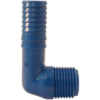 Image for Apollo 1/2 In. Barb Insert Blue Twister Polypropylene 90-Degree x MPT Elbow Fitting from HD Supply