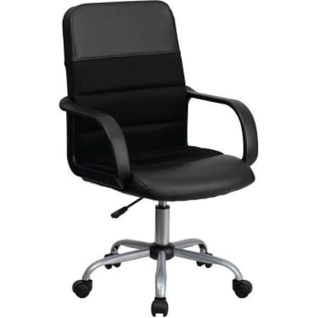 Carnegy Avenue Faux Leather Swivel Office Chair (Black)