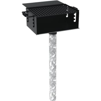 Image for 280 Sq. In. Cooking Area Pedestal Grill W/ Utility Shelf (Black) from HD Supply