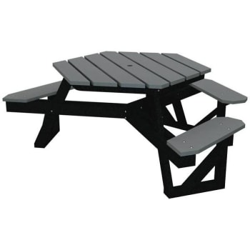 Image for Hex 6 Ft. Gray ADA Recycled Plastic Picnic Table from HD Supply