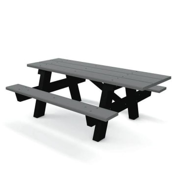 A-Frame 6 Ft. Gray ADA Recycled Plastic Picnic Table