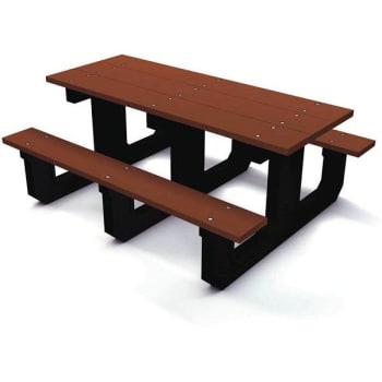 Image for Park Place 6 Ft. Brown Recycled Plastic Picnic Table from HD Supply