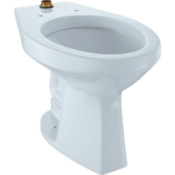 Toto 1.0/1.28/1.6 Gpf Top Spud Flushometer Elongated Toilet Bowl W/ Cefiontect (Cotton White)