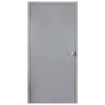 Image for Armor Door 36 In. X 80 In. Fire-Rated Right-Hand Flush Steel Prehung Door W/ Frame And Hardware (Gray) from HD Supply