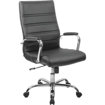Image for Flash Furniture Faux Leather Swivel Ergonomic Office Chair (Black) from HD Supply