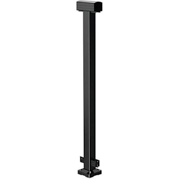 Image for Peak 2 In. X 42 In. Black Aluminum Deck Railing Mid Post from HD Supply