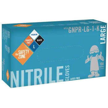 Image for The Safety Zone Medium Black Nitrile Disposable Gloves (100-Pack) from HD Supply