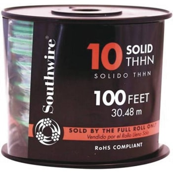 Image for Southwire 100 Ft. 10-Gauge Green Simpull Thhn Solid Wire from HD Supply