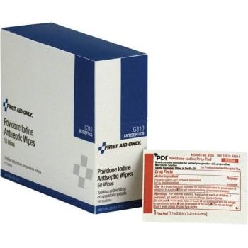 Image for First Aid Only Povidone-Iodine Infection Control Wipes (50-Pack) from HD Supply