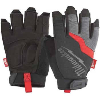 Image for Milwaukee Medium Fingerless Work Gloves from HD Supply