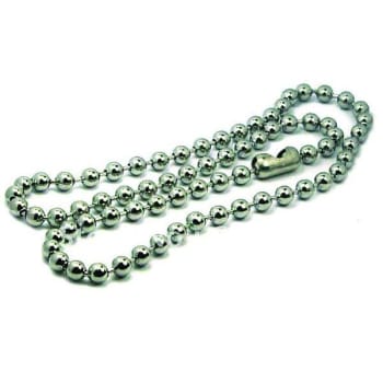 Image for Ball Chain 100 Ft. #8 Bead Chain Nickel-Plated Brass from HD Supply