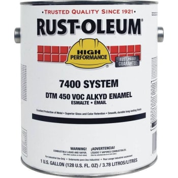 Rust-Oleum 1 Gal. V7400 Dtm Hi Gloss Alkyd Enamel Paint (Dunes Tan)