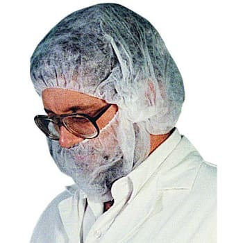 Cellucap Bouffant 18" White Polypropylene Pleated Package Of 100