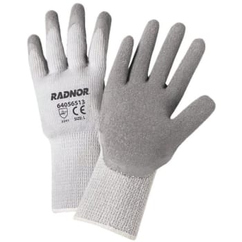 Radnor Large Gray Acrylic/Cotton/Polyester Unlined Cold Weather Gloves, 2 Pair