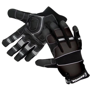 Image for Radnor X-Large Black Full Finger Suede Leather And Spandex Mechanic Glove 1 Pair from HD Supply