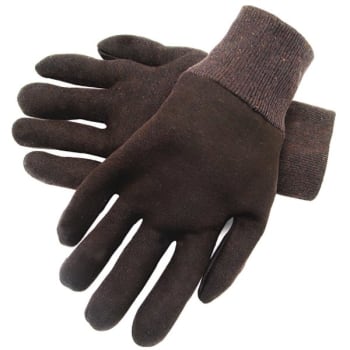 Image for Radnor Ladies 9Oz Brown Reversible Cotton/Polyester Glove W/ Knit Wrist, 12 Pair from HD Supply