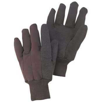 Radnor Men's 9Oz Brown Cotton/Polyester Clute Cut General Purpose Glove, 12 Pair