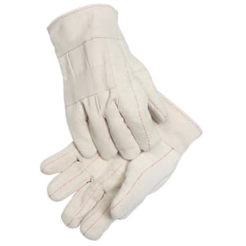 Radnor PIP Natural Cotton Burlap Lined Hot Mill Glove W/ Band Top Cuff, 4 Pair
