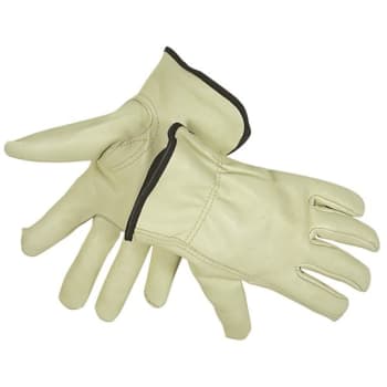 Radnor Large Tan Pigskin Fleece Lined Cold Weather Gloves, 1 Pair