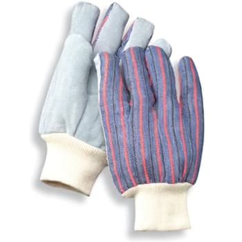 Image for Radnor Large Economy Split Leather Palm Glove W/ Knit Wrist/Canvas Back, 4 Pair from HD Supply
