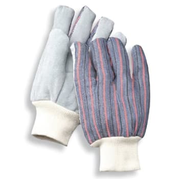 Image for Radnor Ladies Economy Split Leather Palm Glove W/ Knit Wrist/Canvas Back, 4 Pair from HD Supply