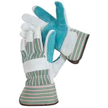 Image for Radnor L Shoulder Split Leather Palm Glove W/safety Cuff/leather On Palm, 4 Pair from HD Supply
