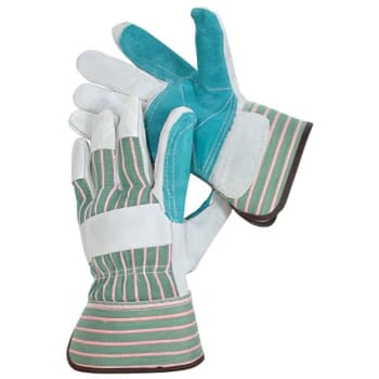 Image for Radnor XL Shoulder Split Leather Palm Glove W/Canvas Back/Safety Cuff, 4 Pair from HD Supply