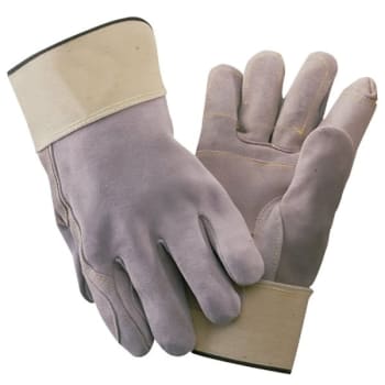 Image for Radnor Large Double Leather Palm Glove W/ Split Leather Back/Safety Cuff, 2 Pair from HD Supply