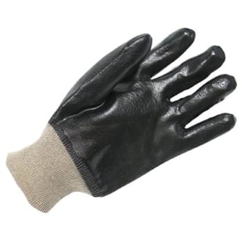 Radnor Large Black/Tan PVC Chemical Resistant Gloves W/ Smooth Grip, 10 Pair