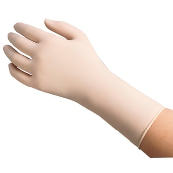 Radnor Medium Natural 4.5 Mil Latex Lightly Powdered Disposable Gloves, Box Of 100