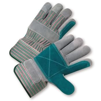 Image for Radnor Large 2 Leather Palm Glove,Canvas Back/Safety Cuff 2-1/2",Package Of 2 from HD Supply