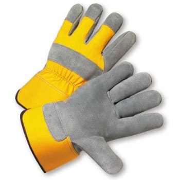 Image for Radnor 2XL Shoulder Split Leather Palm Glove W/Canvas Back/Safety Cuff, 2 Pair from HD Supply