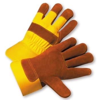 Image for Radnor Large Shoulder Split Leather Palm Gloves With Safety Cuff 2-1/2", 2 Pair from HD Supply