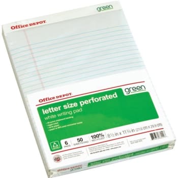 Office Depot® Brand Perforated Writing Pad, Package Of 6